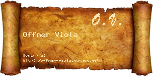 Offner Viola névjegykártya